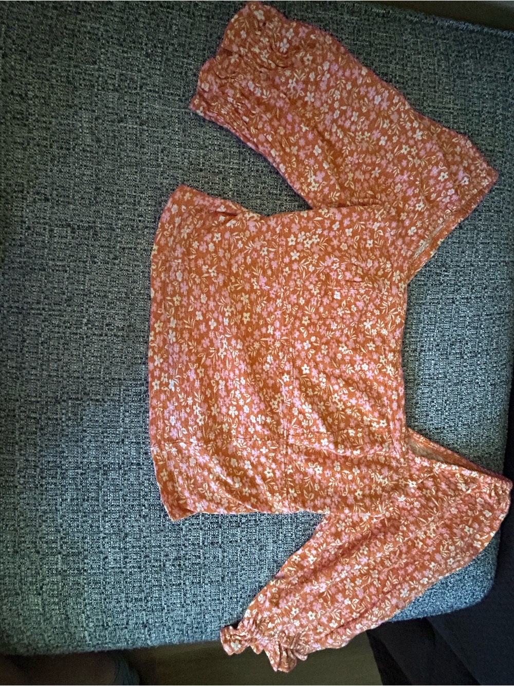 Billabong Coral Floral Off-Shoulder Blouse